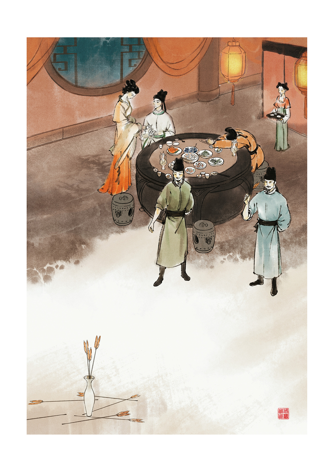 单幅插图版北京/插画师/1年前/2102浏览将盏萤