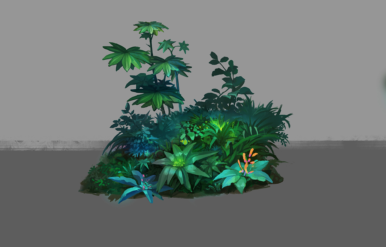 小型植物及其创作过程|插画|游戏原画|四夕_art - 原创作品 - 站酷