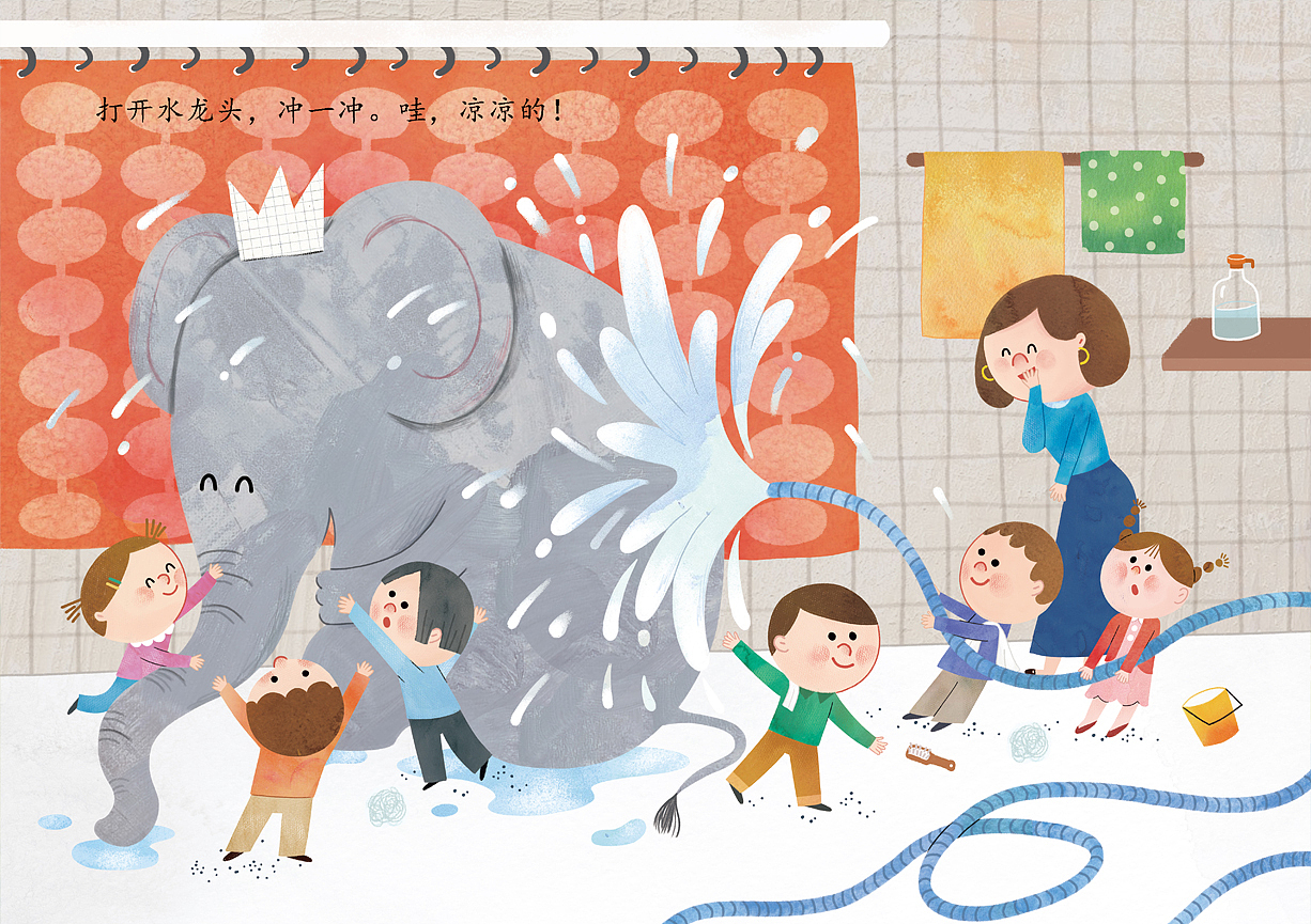 大象（图ZMTQxNTY5Mzg4） - 儿童插画 - 站酷设计师李庆丹原创素材 - 站酷ZCOOL