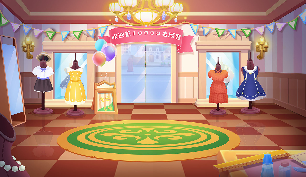 q版场景（图ZMjY3NDY2MTI4） - 儿童插画 - 站酷设计师郑君君er原创素材 - 站酷ZCOOL