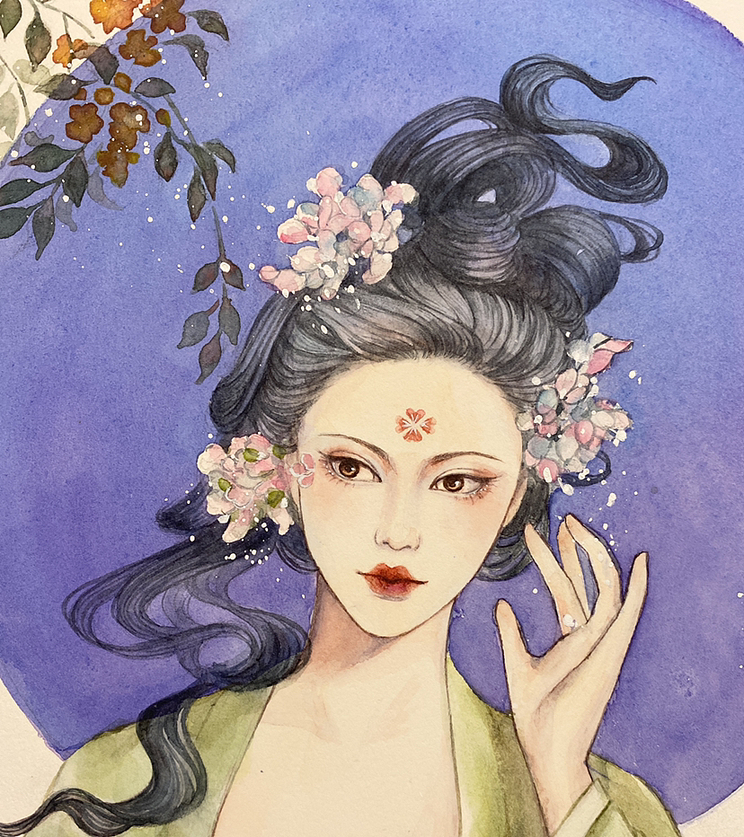 手绘古风仕女（图ZMzE3OTY1MjEy） - 绘本 - 站酷设计师迷路七七原创素材 - 站酷ZCOOL