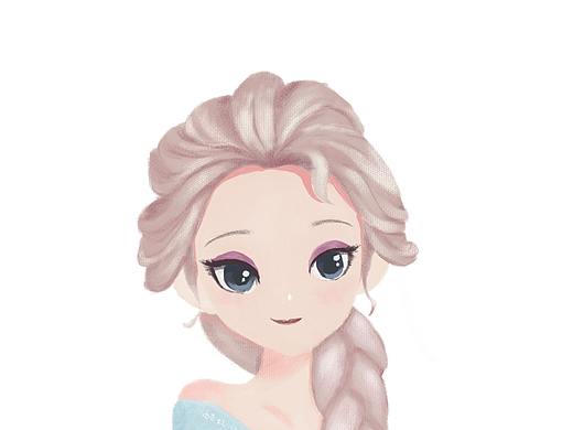 迪士尼公主---艾莎（个人主页-ZNTEwNzgxMjQ=） - 创作习作 - 站酷设计师酷娃灰灰原创素材 - 站酷ZCOOL
