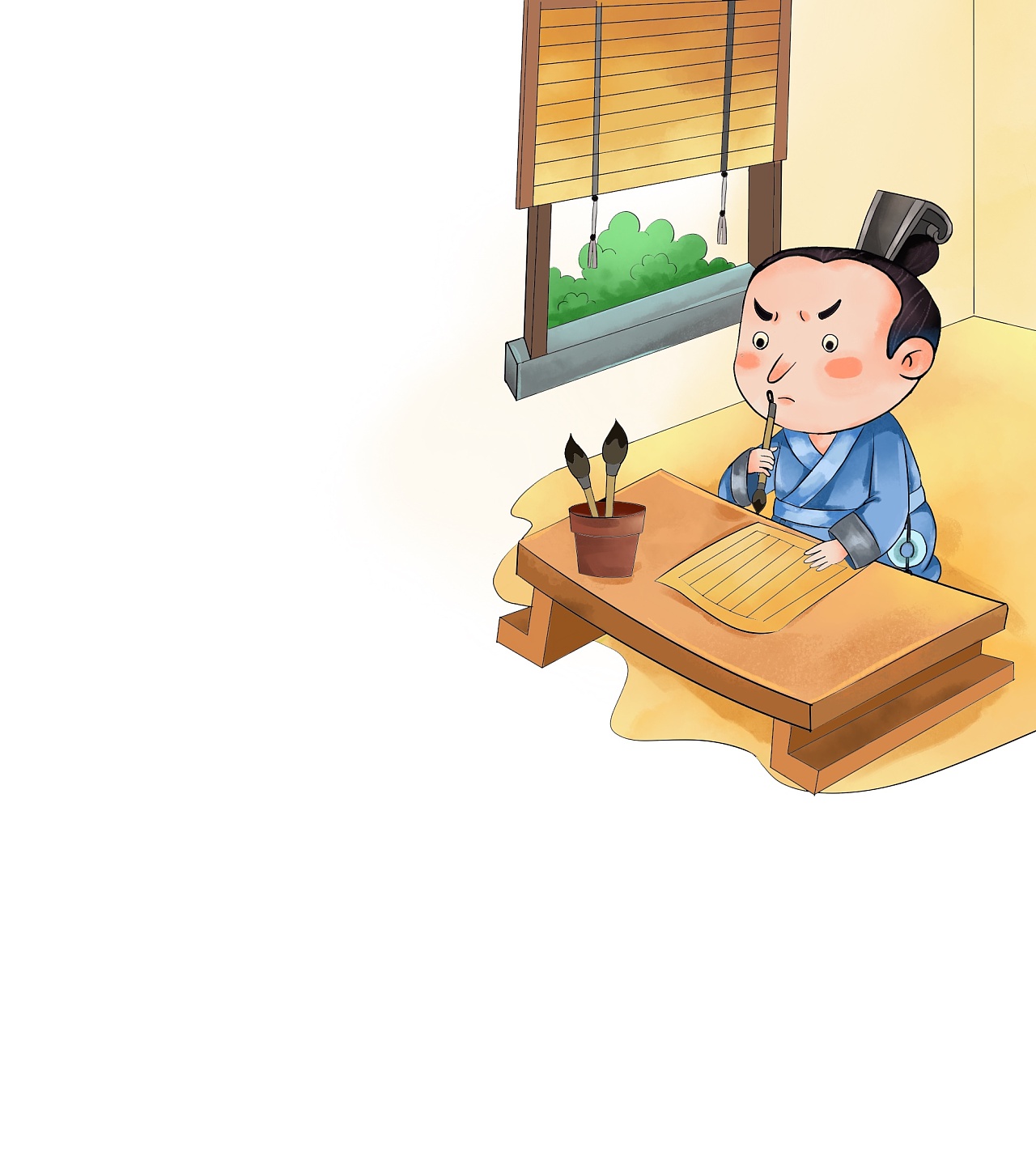 古代小场景～角图上色(线稿编辑提供)