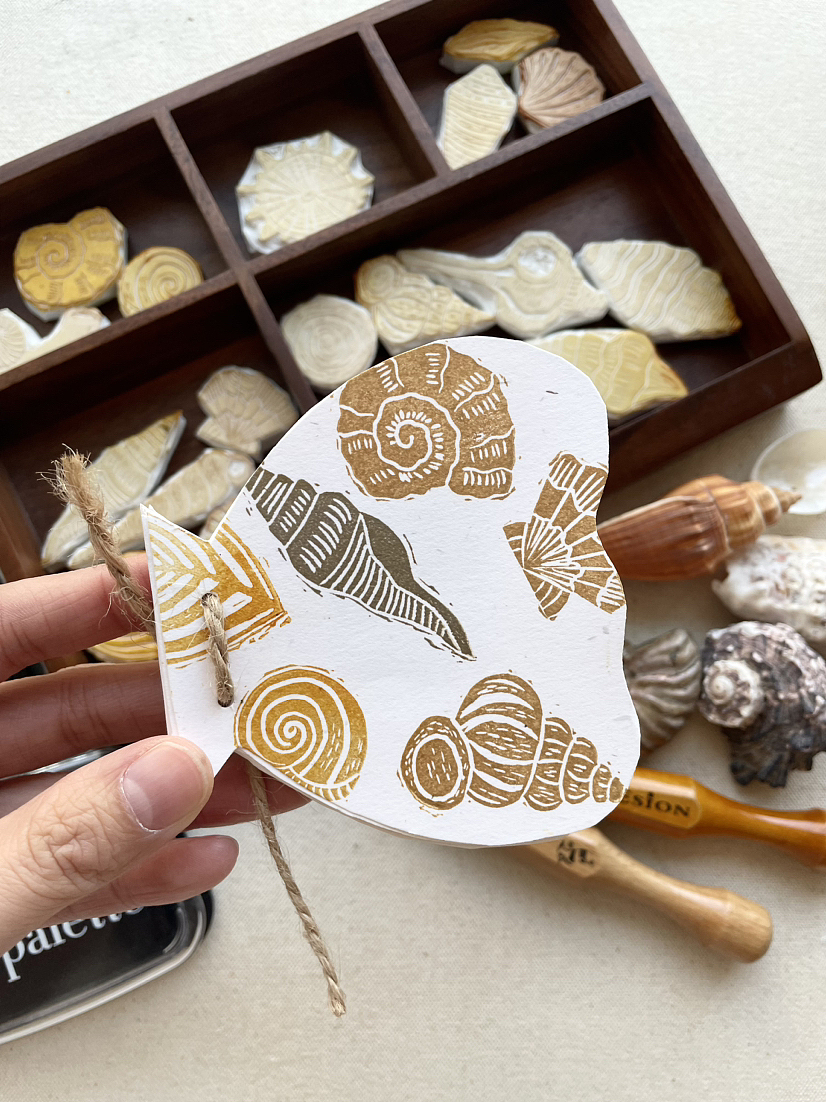 手工橡皮章贝壳书（图ZMzYwODU5OTM2） - 其他手工艺 - 站酷设计师路上路原创素材 - 站酷ZCOOL