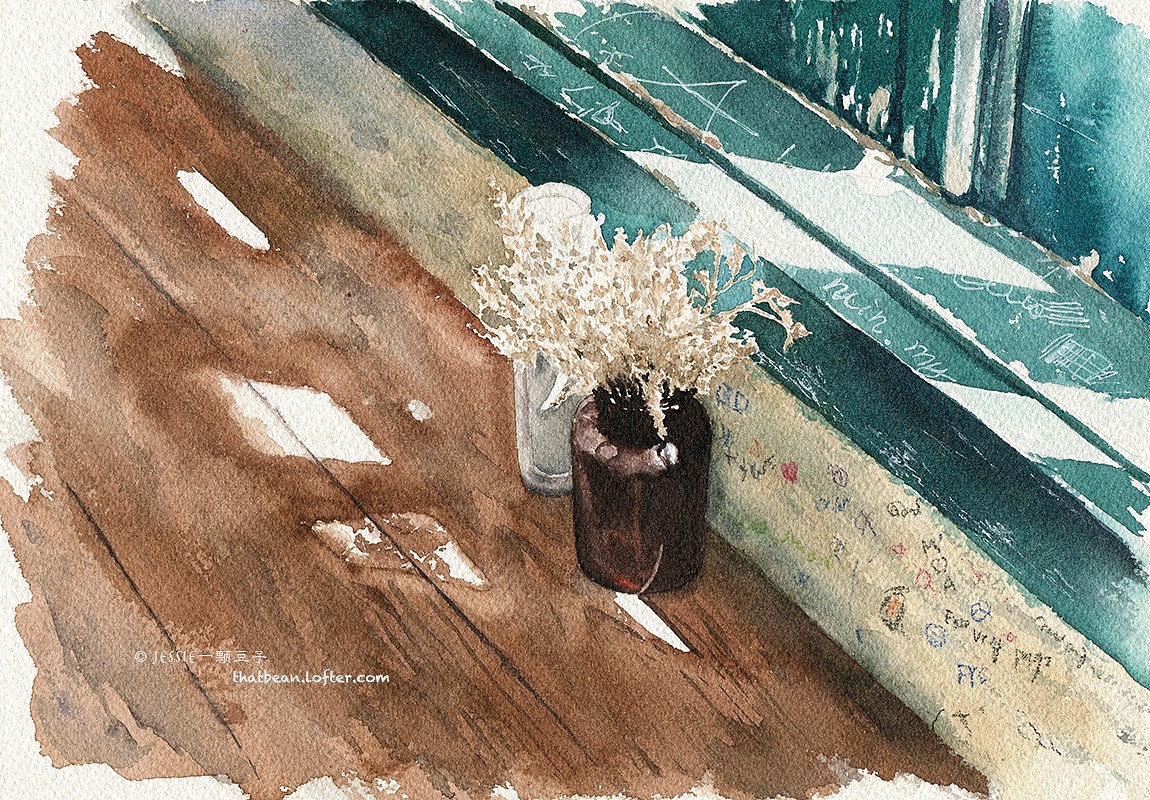 水彩插画——光影（图ZMjA0NTI5MzY=） - 绘画 - 站酷设计师Jessie一颗豆子原创素材 - 站酷ZCOOL