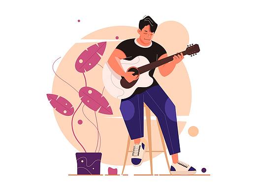 四张自画像 | 矢量插画