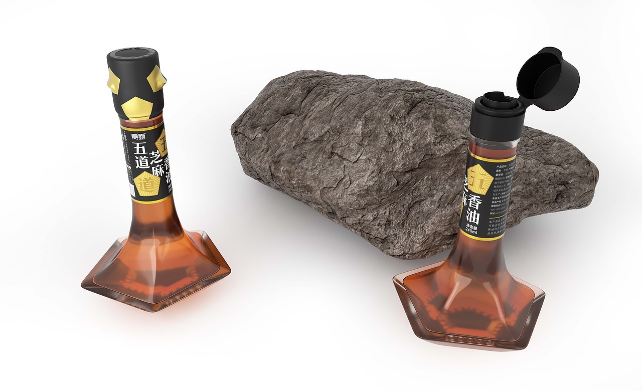 五道芝麻香油（图ZMTk5MTAzMzI0） - 包装 - 站酷设计师盒子怪设计工作室原创素材 - 站酷ZCOOL