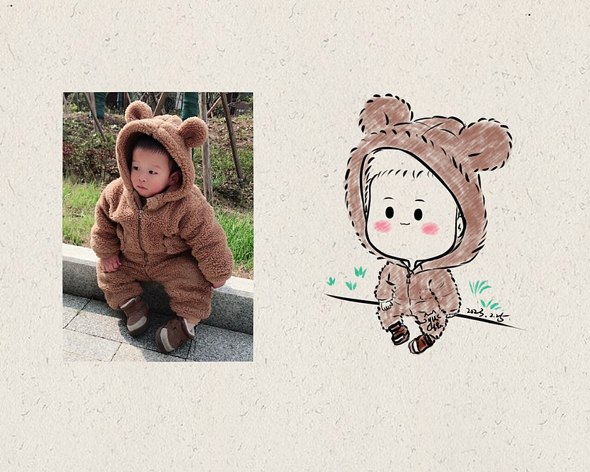 我儿子、真可爱。