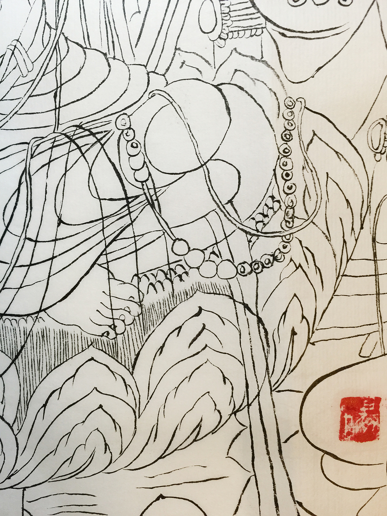 白描——敦煌220窟壁画（图ZNDQyMTU4ODQ=） - 创作习作 - 站酷设计师阿加莎喵吉斯蒂原创素材 - 站酷ZCOOL