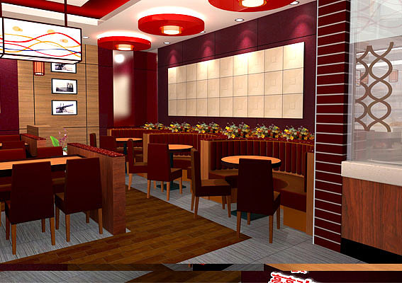 西式快餐连锁店设计、上海面馆加盟店设计、餐