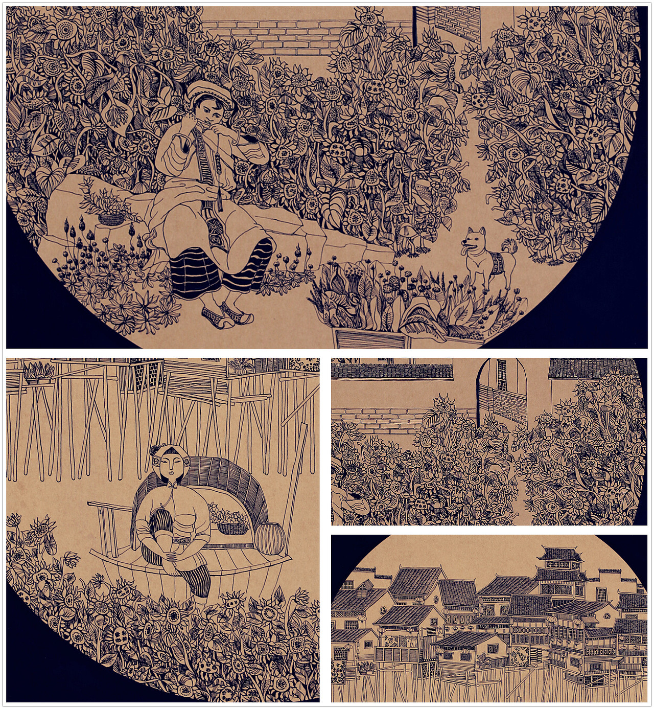 《梦古城》装饰画 湖北理工学院 #青春答卷2014#（图ZMTcwMTMzNzY=） - 绘画 - 站酷设计师张沫沫1992原创素材 - 站酷ZCOOL