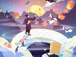 一些节日kv插画《工作图合集》