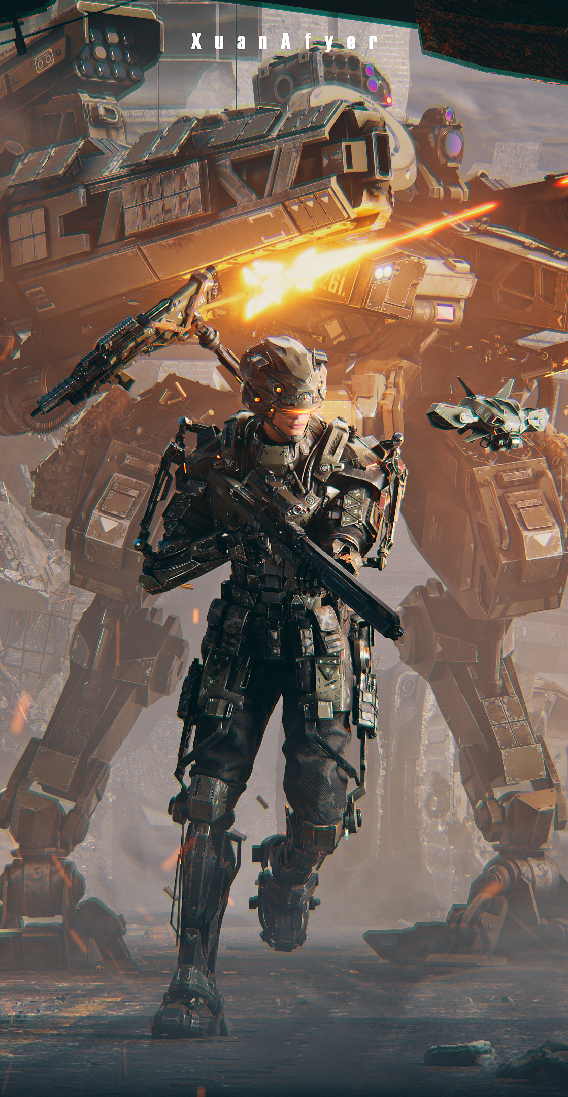 空间陆战队-机甲小队次世代概念设计建模