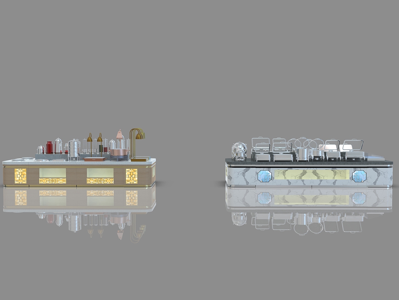 2011年新力士广州酒店用品展会自助餐台设计