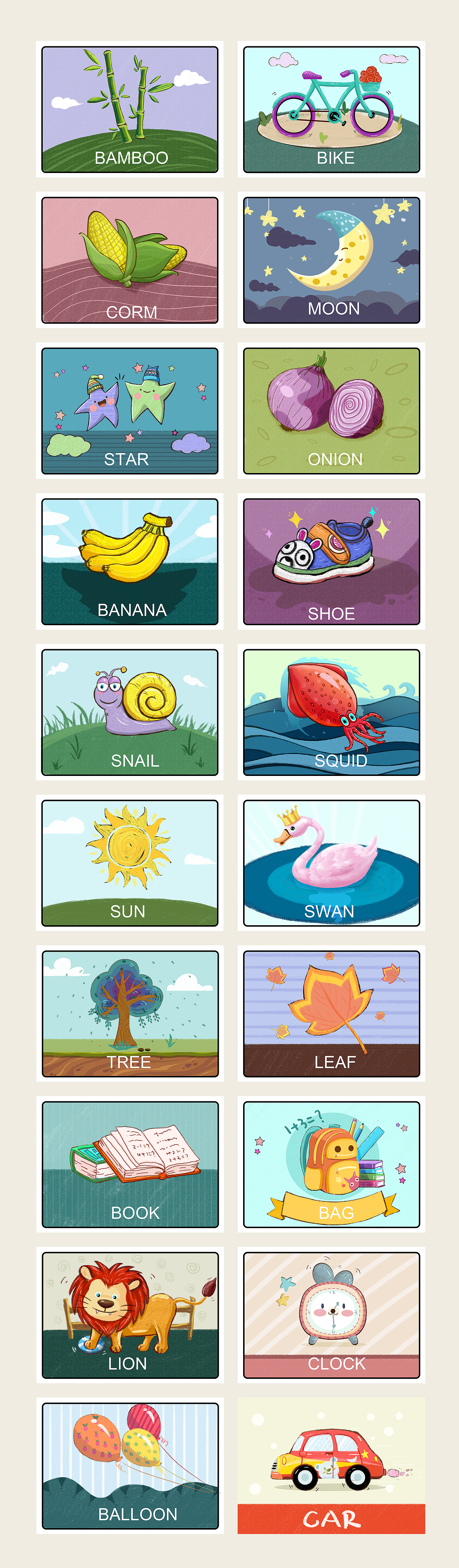 儿童学习小卡片,已经商用