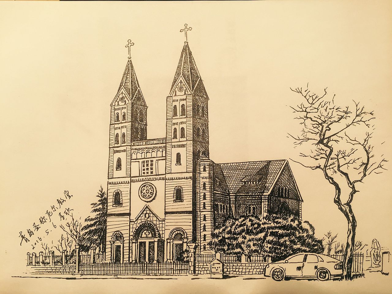 风景写生---圣弥厄尔大教堂