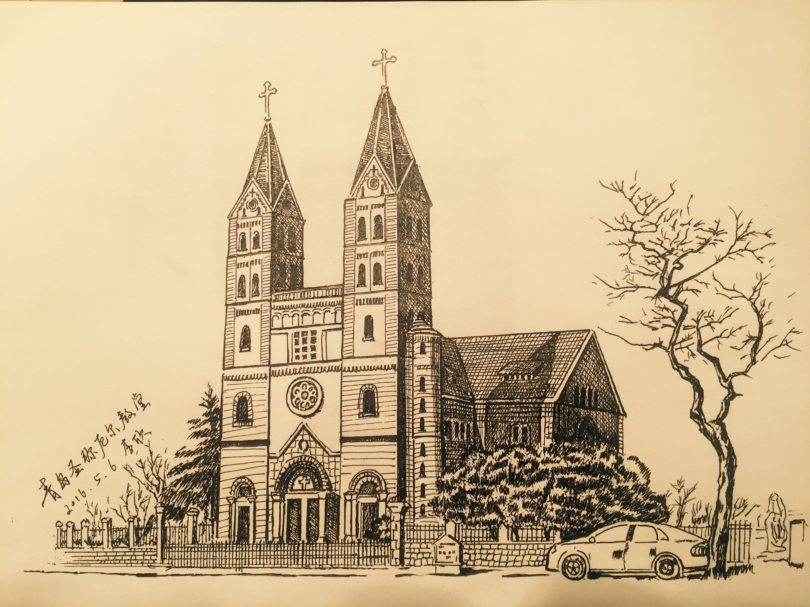 风景写生---圣弥厄尔大教堂