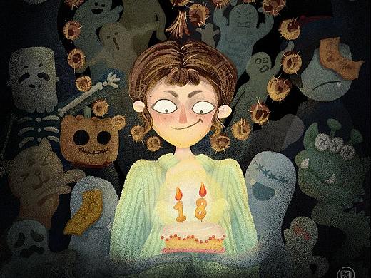 生活碎碎念：百鬼庆生（个人主页-ZNTQ3NzY5NTY=） - 创作习作 - 站酷设计师谢小懵QAQ原创素材 - 站酷ZCOOL