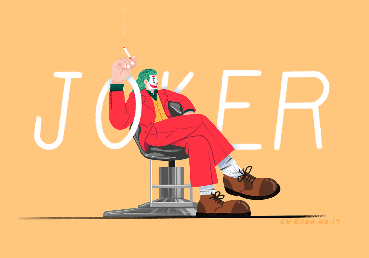 【大手大脚】系列 - 小丑joker|插画|艺术插画|陈西歪_cy - 原创作品