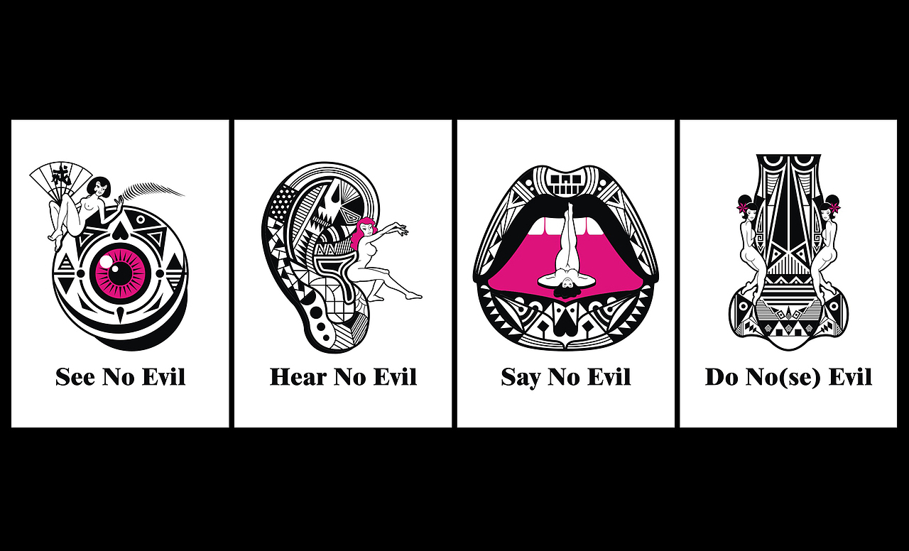 非礼勿动非礼勿言非礼勿听非礼勿视版权佛山/设计爱好者/10年前/2967