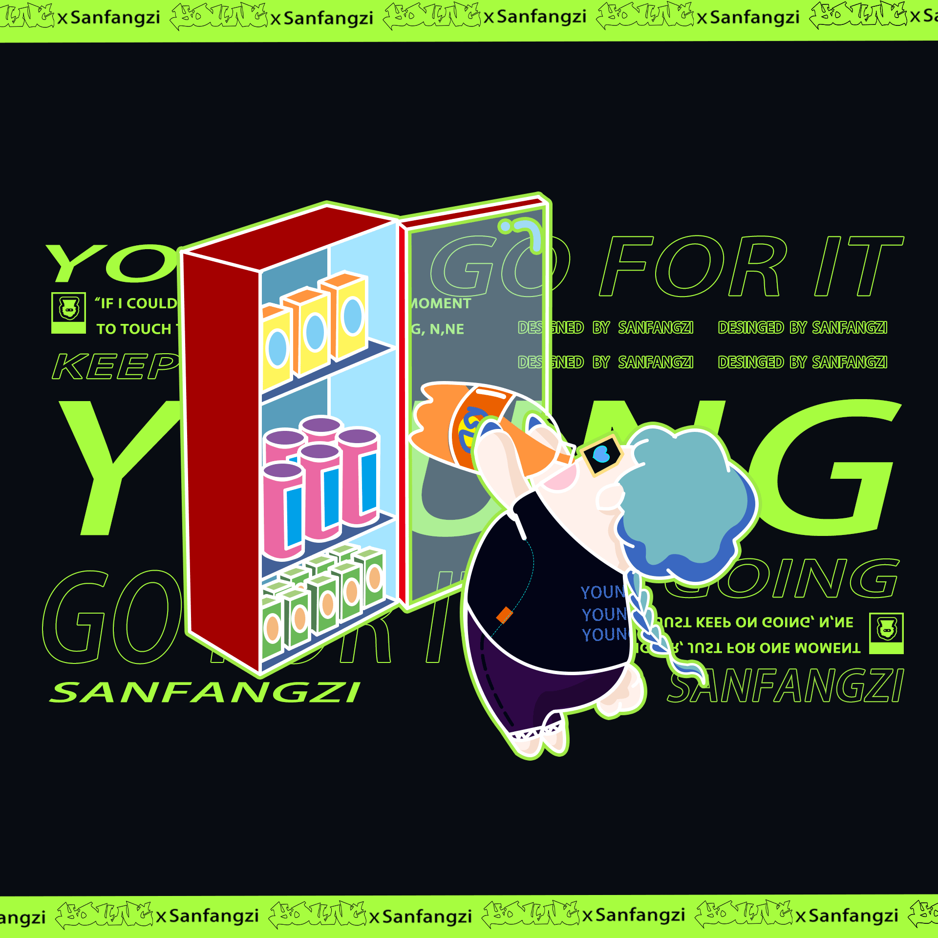 YOUNG-年轻潮流IP设计（图ZMjIxMTk4OTk2） - 主题/皮肤 - 站酷设计师Sanfangzi原创素材 - 站酷ZCOOL