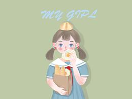 萌女孩——食物系列