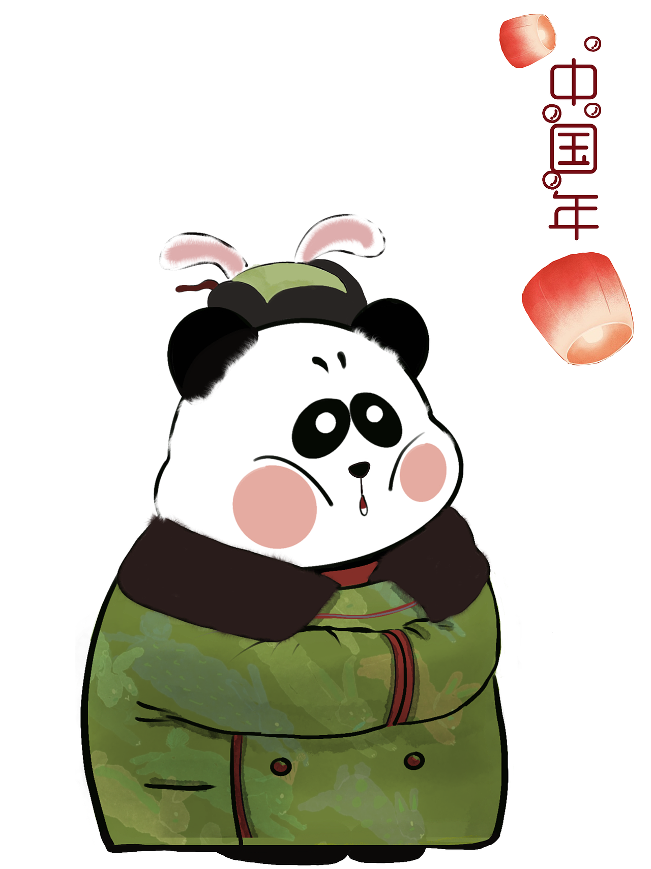 胖熊过年看热闹（图ZMzI3NDM2Nzgw） - 商业插画 - 站酷设计师淘小妮和胖熊原创素材 - 站酷ZCOOL
