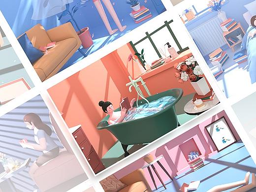 插画转三维-一个人的生活(二)