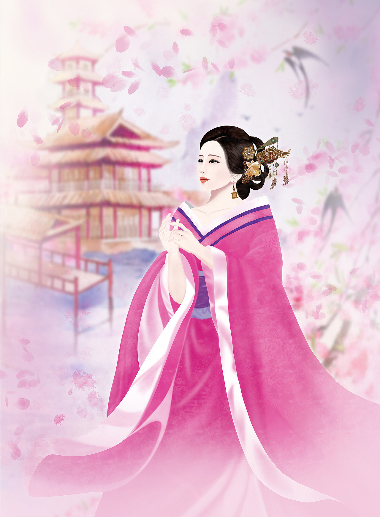 倾城之恋|插画|商业插画|丢丢转转_原创作品-站酷zcool