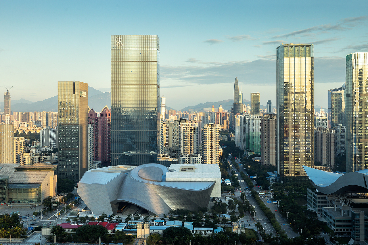 夜景下的深圳市当代艺术与城市规划馆（图ZMTQ3NTAxODI0） - 环境/建筑摄影 - 站酷设计师云时影像原创素材 - 站酷ZCOOL