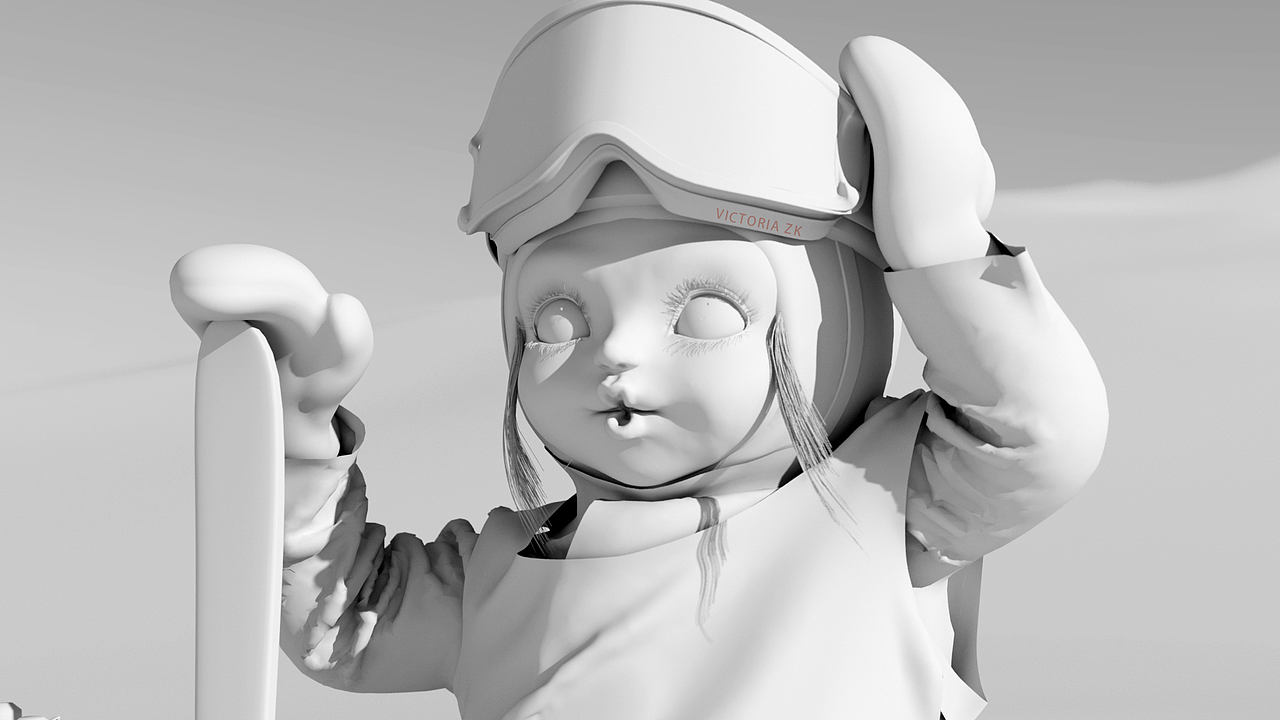 3D设计 | "谷"灵精怪谷爱凌 | 2022冬奧會（图ZMjkwNjk1NDY4） - 人物/生物 - 站酷设计师VictoriaSuen原创素材 - 站酷ZCOOL