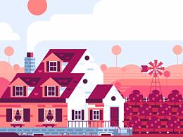 惬意农场插画(临摹)