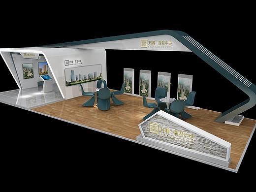 万科地产室外展位展台展厅展会3D效果图设计