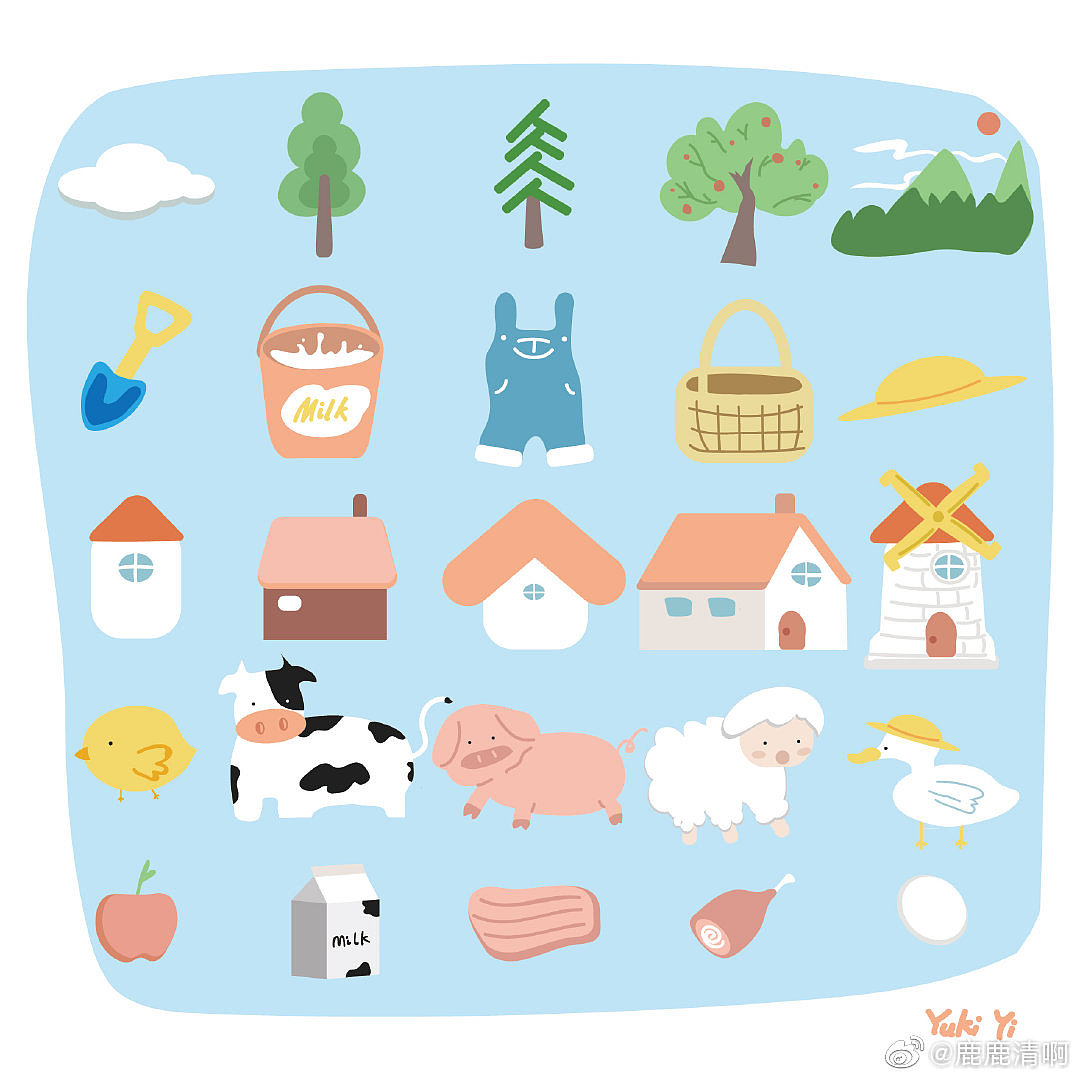 一个暖暖的Farm（图ZMTcwMTUyNTg4） - 新锐潮流插画 - 站酷设计师清歌歌啊原创素材 - 站酷ZCOOL
