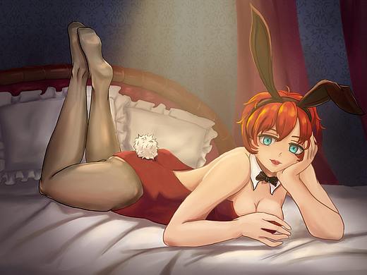 兔女郎插画（个人主页-ZMzQ5NjM4NjA=） - 创作习作 - 站酷设计师小五十原创素材 - 站酷ZCOOL
