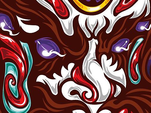 【插画作品】一对门神