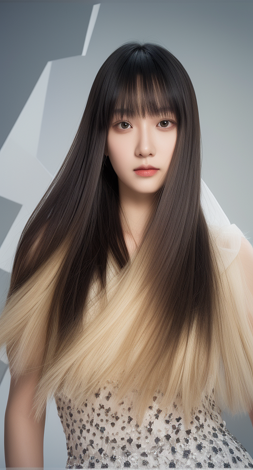 使用StableDiffusiom生成的假发模特