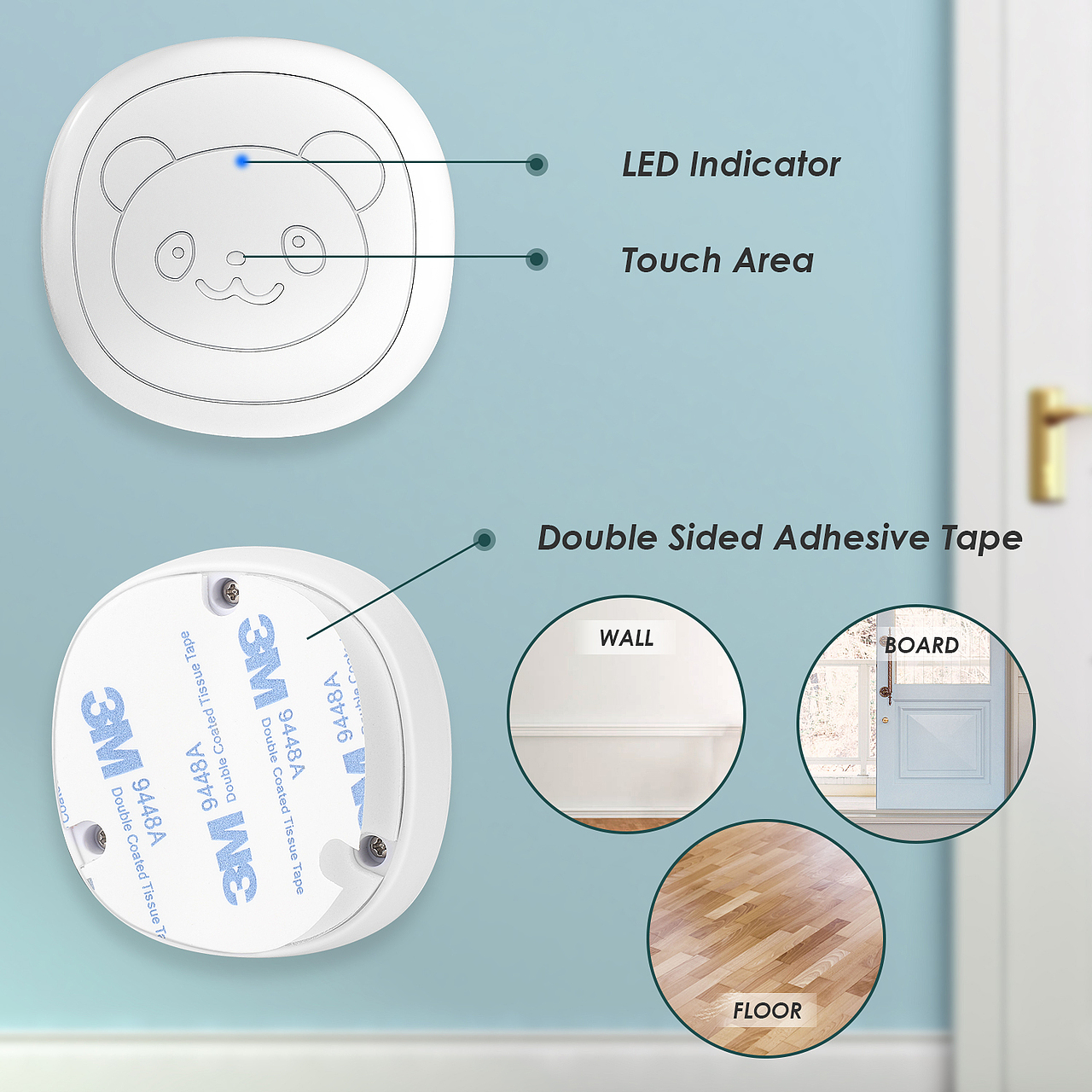 亚马逊产品拍摄-白色门铃