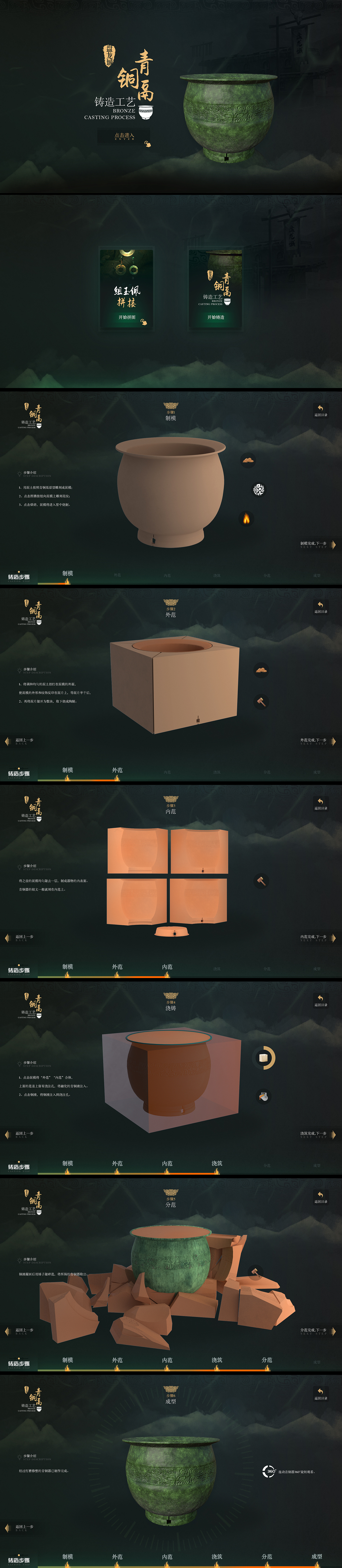 长江流域青铜文明展-盘龙城青铜鬲铸造工艺（图ZMjcyMzAyMDY4） - 交互/UE - 站酷设计师shu2081346原创素材 - 站酷ZCOOL