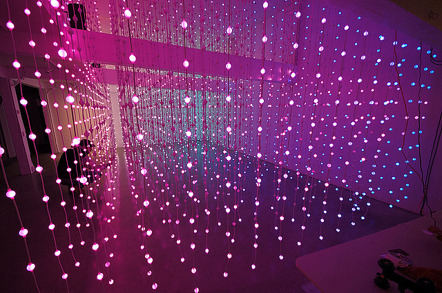 星空屋灯光装置3d艺术馆 3d壁画馆3d彩绘壁画3d灯光