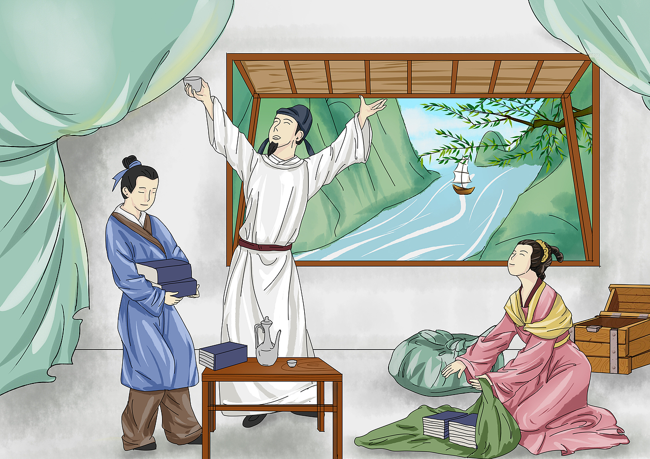 手绘儿童古诗插画|插画|儿童插画|海不会不蓝0907 - 原创作品 - 站酷