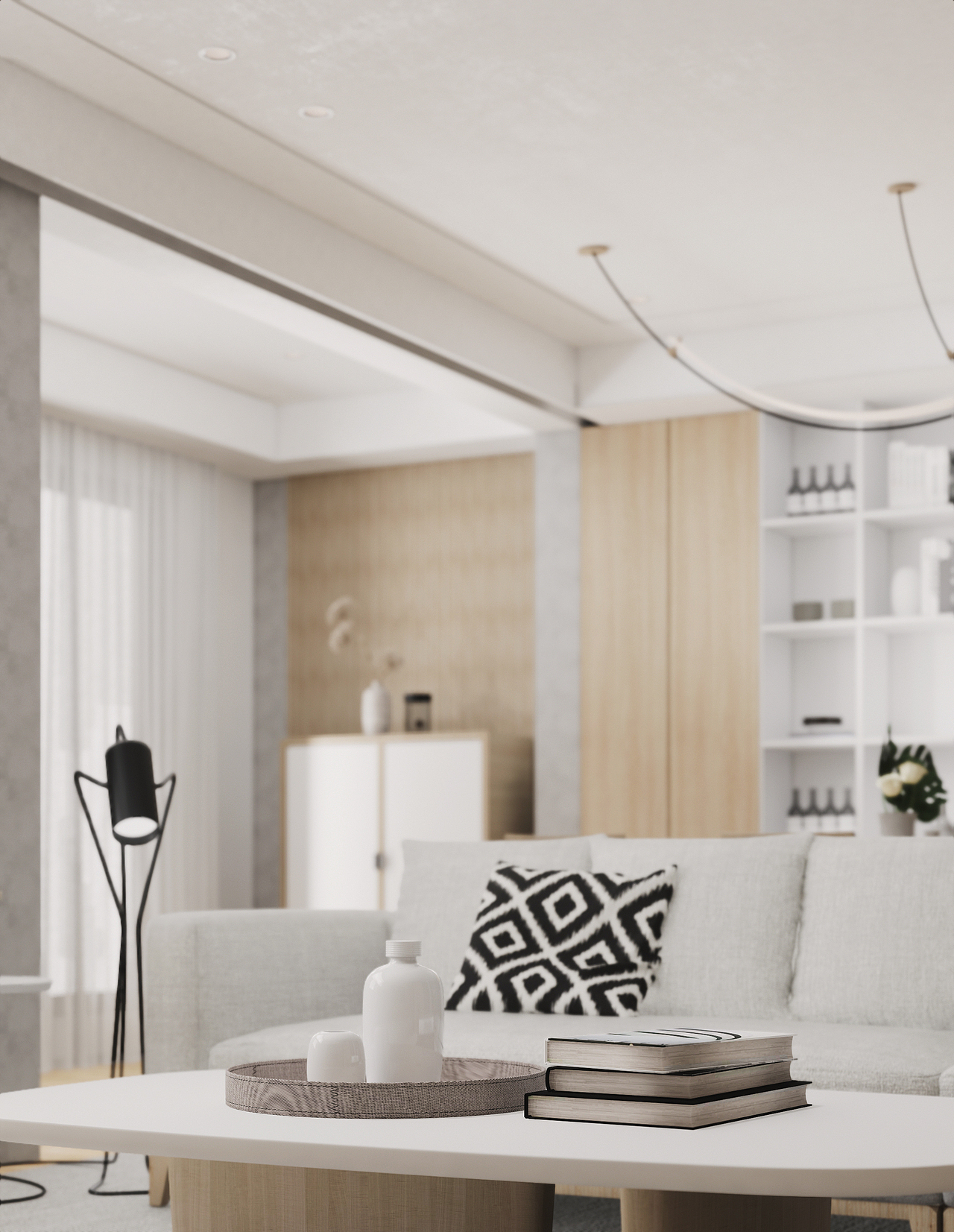 现代原木色调 平层（图ZMjg2MzEyODk2） - 建筑/空间 - 站酷设计师听夏_原创素材 - 站酷ZCOOL