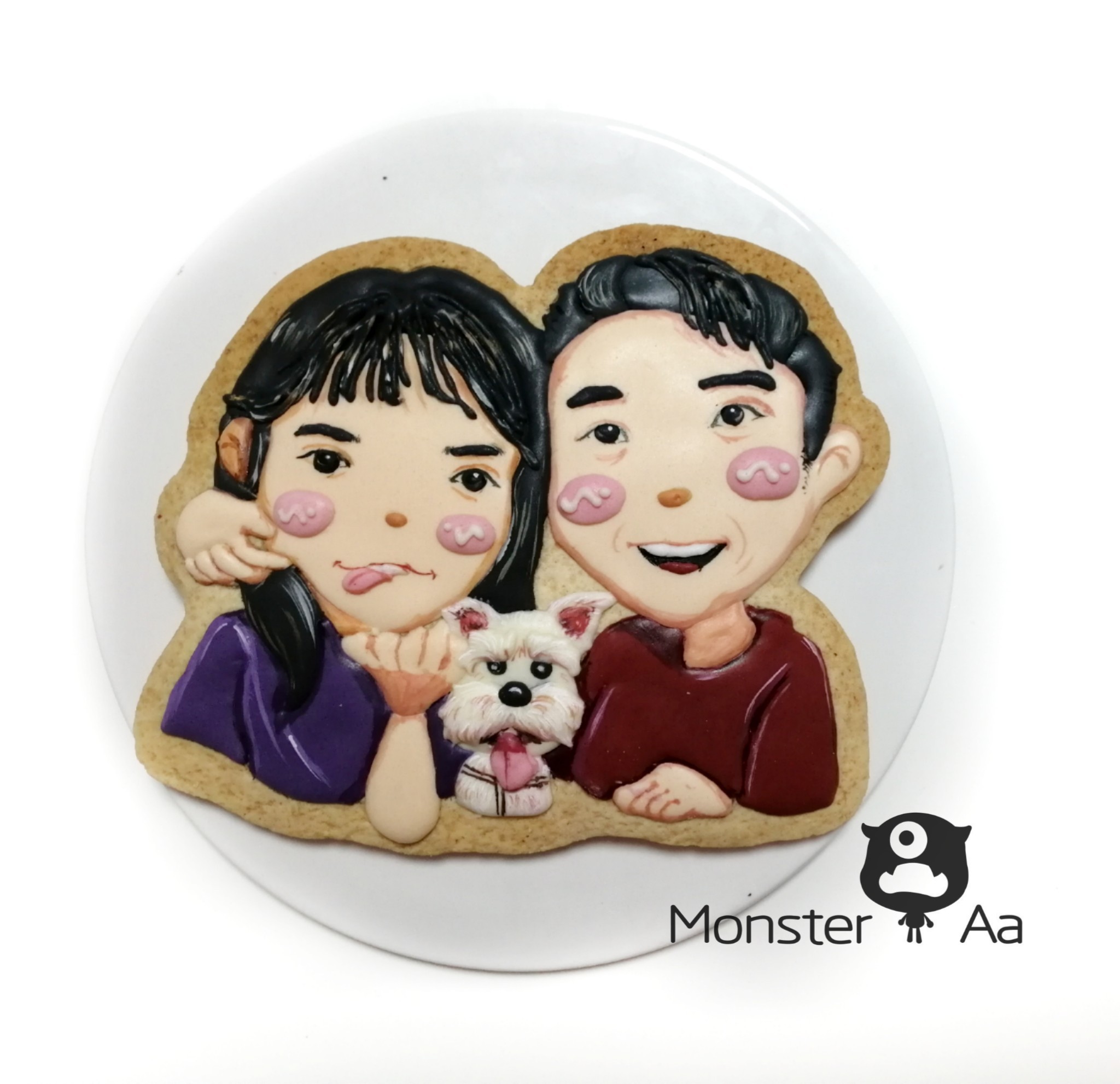 手绘糖霜饼干—人物宠物组合