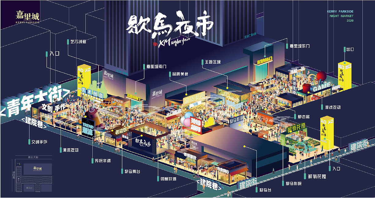歇马夜市地图设计