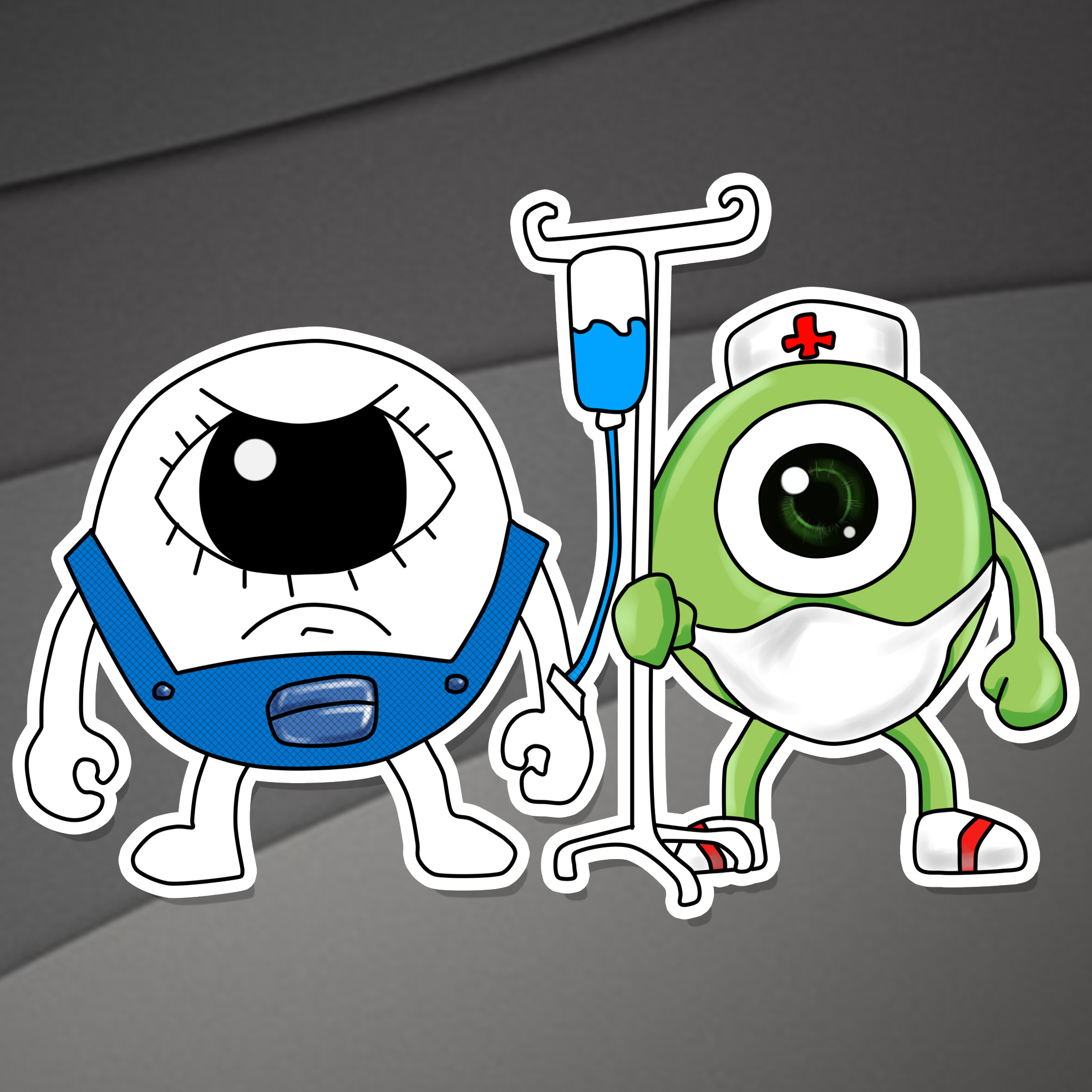 黄金视力眼贴大眼仔形象设计