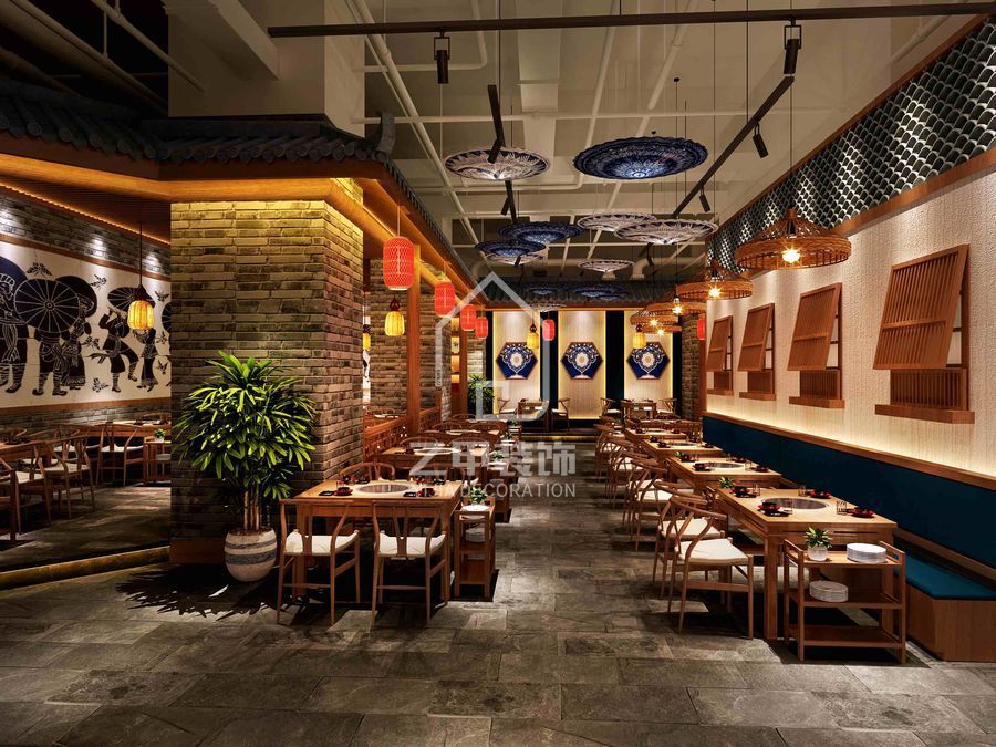 成都火锅店设计|好的火锅店设计,回味原滋原味中国风