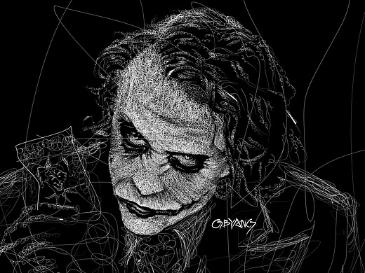 cdr乱线鼠绘矢量插画:小丑 希斯莱杰