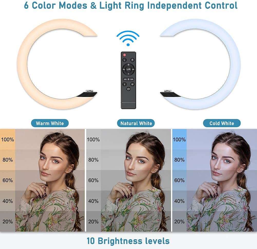 亚马逊 LED 自拍环形灯带支架