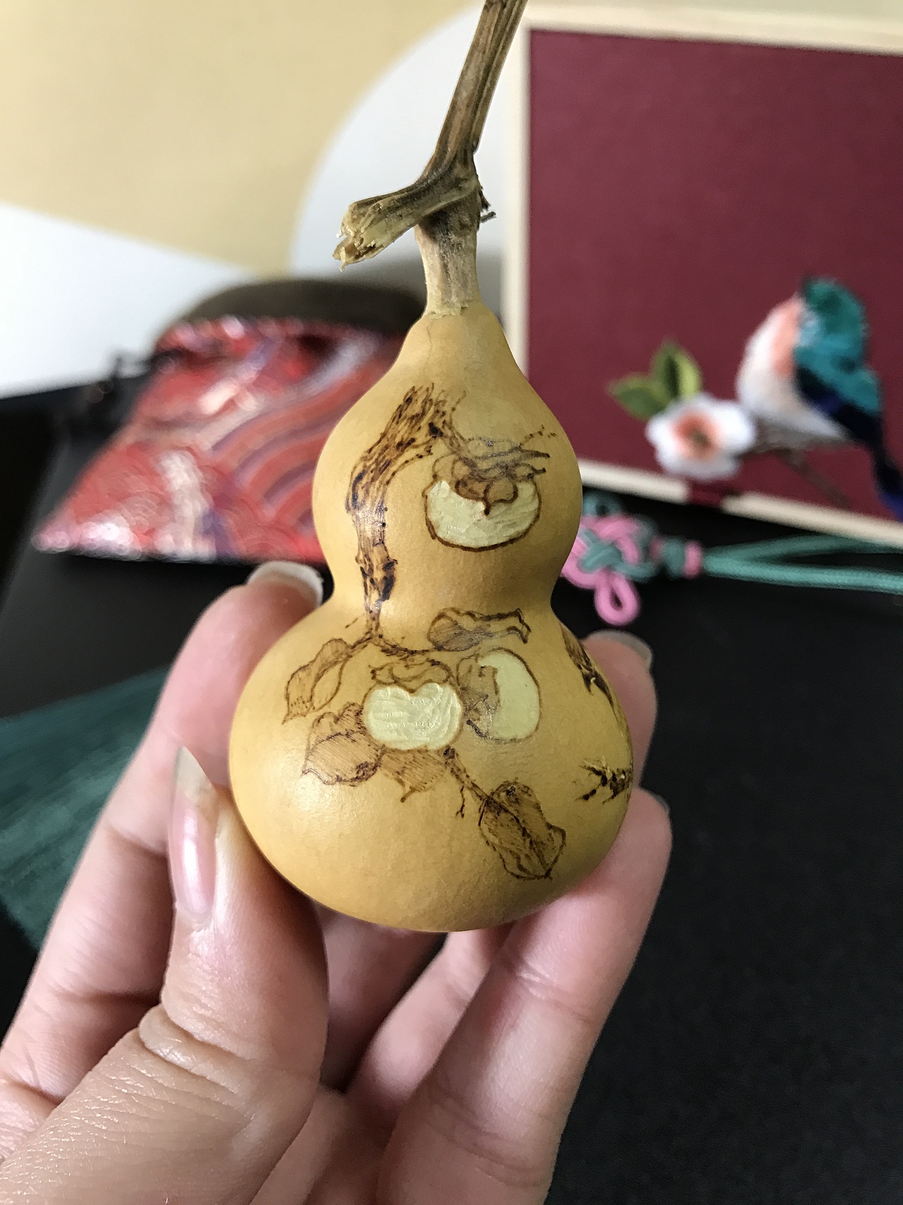 小恽老师烙画雕刻葫芦鸟系列23