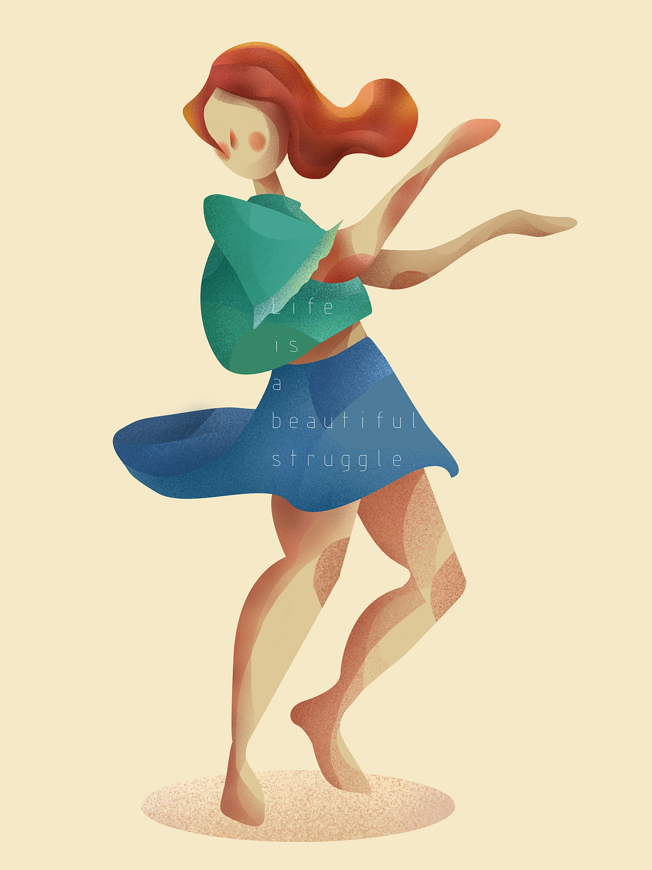 人物噪点风格插画练习